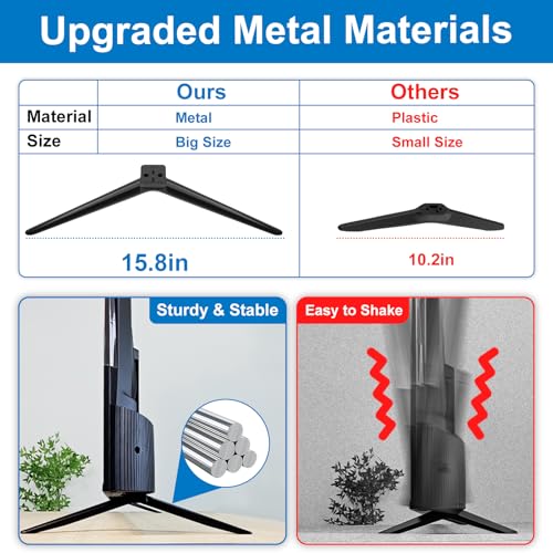 Image of Metal Base TCL TV Legs for 70 inch 75 inch TCL Roku TV Stand Feet Replacement
