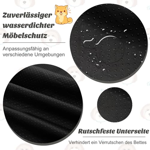 COSTWAY Hundebett flauschig, Sofaschutz Hund, Hundedecke für Sofa, Hundekissen waschbar, Plüschbett für kleine & mittelgroße & große Hunde Katzen, Hundematte aus Plüsch, 112 x 101 x 18 cm, Grau-weiß