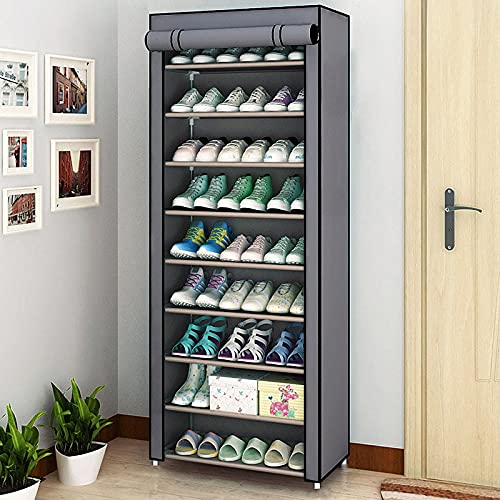 Étagère à chaussures colonne meuble de rangement gain de place compact