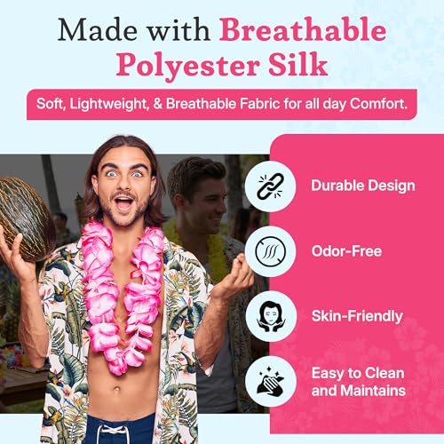 image for Crazy Games 25 Count Hawaiian Leis Set Bulk for Kids & AdultsTropical 