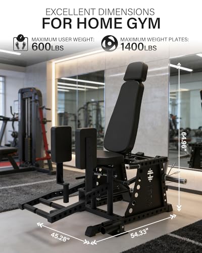 Image of HVO Hip Adduction Abduction Machine: Abductor Adductor Machine-Inner and Outer Thigh Machine Glute Machines Thigh Master for Hip Abduction with 6 Levels Gear System Glute Machines