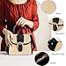 boshiho Retro Straw Woven Handbag Womens Small Cross Body Bag Shoulder Messenger Satchel, Beige-Black Color (Small)