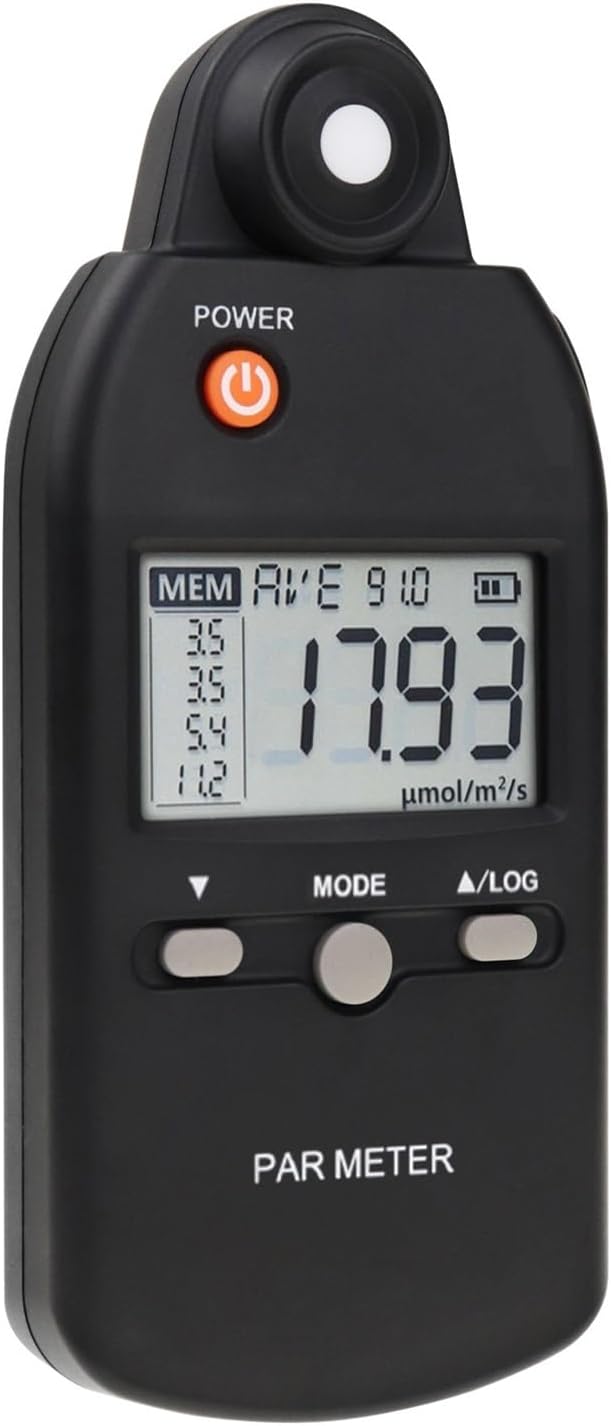 Photographic Light Meters PAR Meter Advanced Sensor Measure Grow Light Intensity Lux Tester for Indoor and Outdoor Plant for Plants Aquarium Light Tester