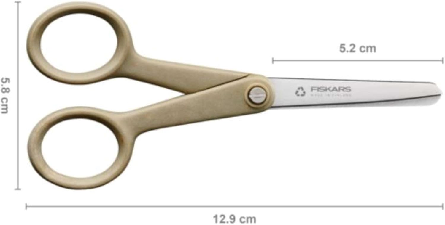 Fiskars Renew 1062546 Hobby Scissors, Length: 13 cm, Recycled Stainless Steel/Plastic, Made from 100% Recyclable Materials