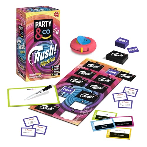PARTY & CO. Rush - Conjunto de mesa multi-teste, divertido e por equipa, jogo para festas, recomendado a partir de 14 anos
