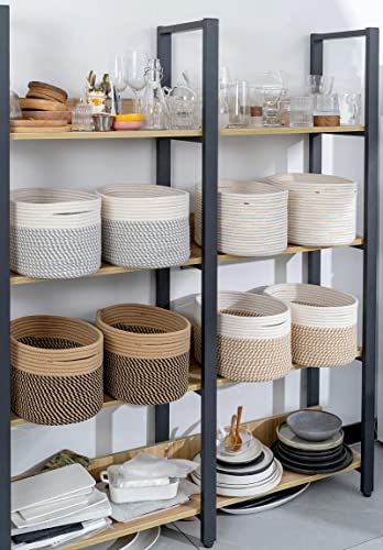 Cubesland Woven Basket For Shelves,Clothes Closet Storage Baskets For Organizing Sturdy Toy Storage Organizer Baskets Bins For Kids, Nursery Small Basket Cat Dog Toys Basket Chest Box Gift Basket #TOP1