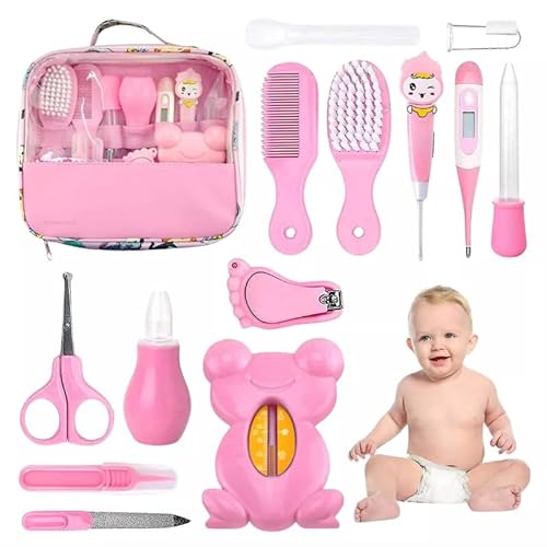 Kit Higiene Bebe - Estojo Cuidado Bebe com 13 em 1 - Bolsa Bebe Organizada e Completa com Tesoura, P