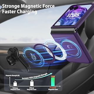 DUEDUE for Motorola Razr Plus 2025/2024 Case, Moto Razr 50 Ultra 5G Case Magnetic, Protective Cover Shockproof Phone Case for Motorola Razr+ Plus 2025/2024/Moto Razr 50 Ultra 5G 6.9", Purple