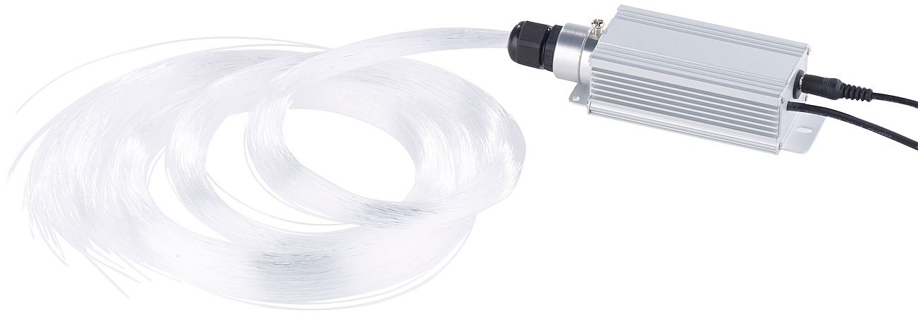 Lunartec cielo stellato LED RGB in fibra ottica con telecomando, 100 fibre luminose, 16 colori