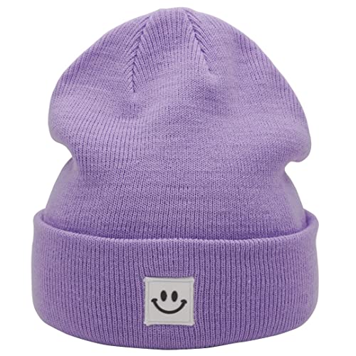 Purple Beanie Hat for Men Women