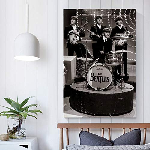 Beatles En Concierto Poster décoratif sur toile pour salon, chambre à coucher 30 x 45 cm - Les Beatles, Paul McCartney, John Lennon, RIngo Starr, George Harrison Beatles En Concierto Poster décoratif sur toile pour salon, chambre à coucher 30 x 45 cm – Image 6