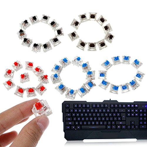 Caralin 4NB600020_TAIYANBESTT 10Pieces 3 Pin Mechanical Keyboard Switch Black Replacement thumb #1