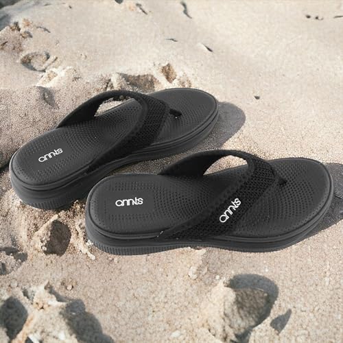 Image of ANNTS Women Black /Black EVA Slipper Sandal | Comfortable| Stylish | Modern Design | Breathable | Slip Resistant | Skin Friendly Material