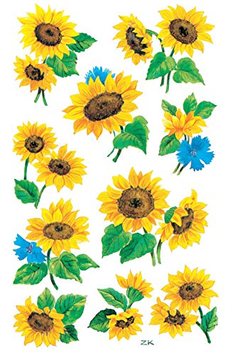 Avery 54103 Deko, girasol, material de papel, 3 hojas, 30 Etiqueta