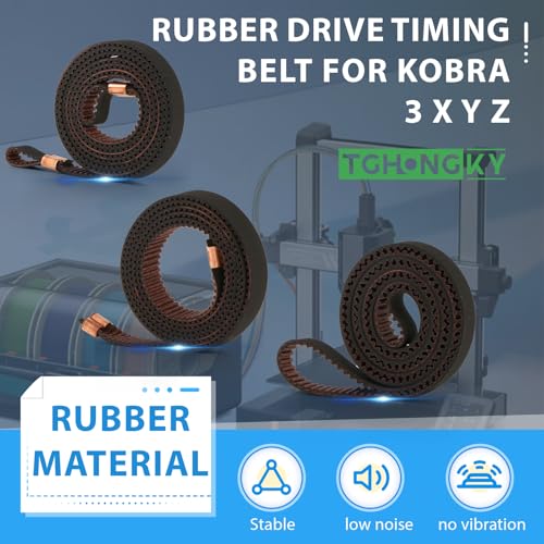 TGHongKy Zahnriemen Kit für Kobra3 Drucker X Y Z-Achse Gummi Antriebsriemen für Kobra3 Ersatzteil Gummiriemen Antriebsriemen X Y Z Achse für Kobra3 Drucker Zubehör YYXX
