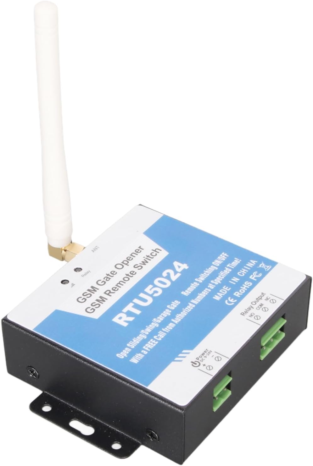 Wireless Remote GSM Gate Opener, 2G Metal Practical Support 850 900 1800 1900MHz Free Call RTU5024 Access Controller for Resort