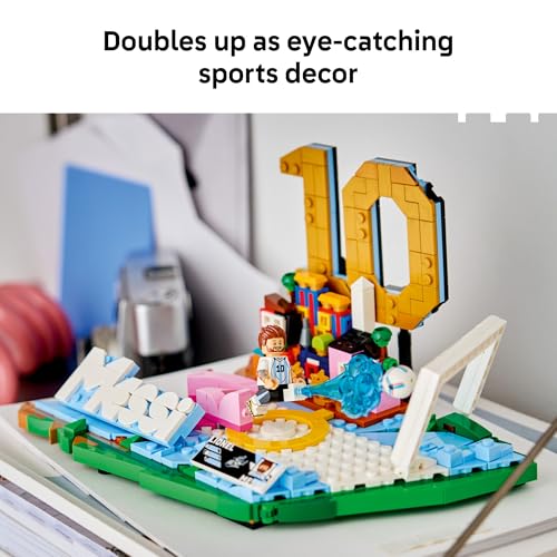 LEGO Editions Lionel Messi – Soccer Highlights 43011 | Building Toys for Boys & Girls, Ages 10+, Collectible Soccer Set w/ Plaque, Bedroom Decor, 500 Pieces, Gift for Fans - image 6