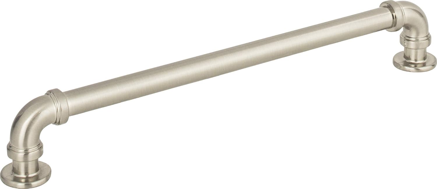 Steampunk Large Drawer Pull - 7 1/2" Center-to-Center in Satin Nickel