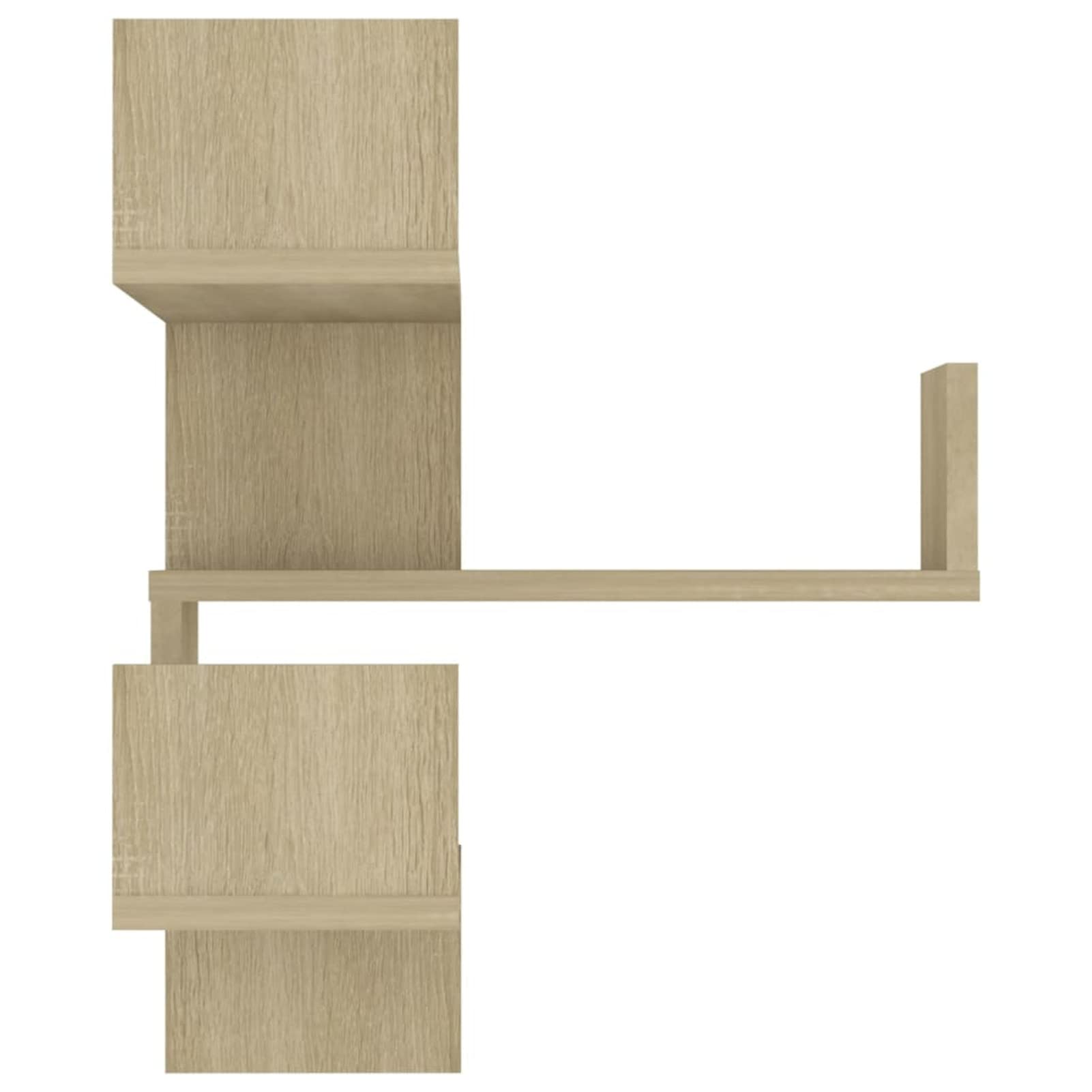 Gecheer Scaffale Angolare a Muro Rovere Sonoma 40x40x50cm in Truciolato,Scaffale Angolare a Parete,Mensole Angolari da Parete,Mensola ad Angolo,Mensole da Muro,Mensola da Parete