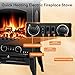 ZAFRO Electric Fireplace Stove, 5100 BTU Quick Heating Electric Fireplace Heater with Adjustable Flame Brightness, 1000W/1500W Thermostat, for Living Room, Bedroom
