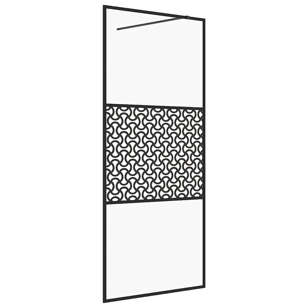 Mampara de ducha transitable, 80 x 195 cm, vidrio templado