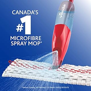 Vileda 1-2 Spray Max Mop 650 ML Mocio in microfibra con spruzzatore, mocio per pavimenti senza secchio, adatto a tutti i tipi di pavimenti, panno in microfibra riutilizzabile.