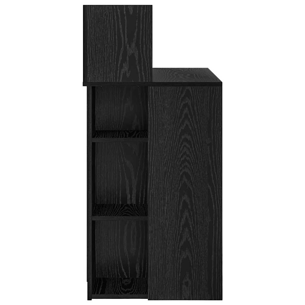 Scrivania da lavoro con scaffale, 90 x 48 x 101,5 cm, in legno, 4 ripiani, per casa, ufficio, camera dei ragazzi, spazio per laptop, PC, monitor, gaming, scrittura