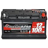 BlackMax Autobatterie Start-Stopp 100Ah 12V AGM Starter VRLA statt 95Ah 92Ah