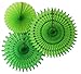 Hanging Honeycomb Tissue Fan, Lime, Set of 3 (13 inch, 18 inch, 21 inch)