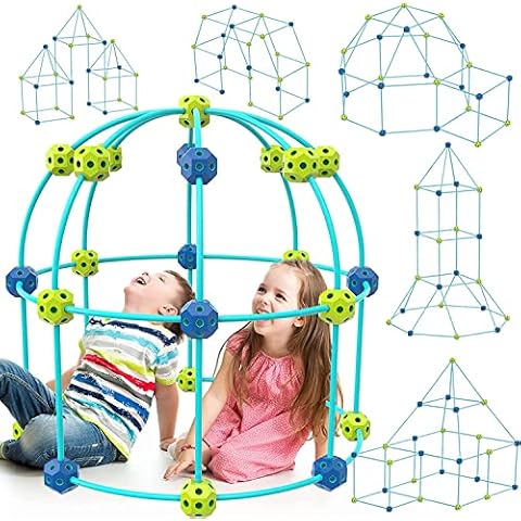 Kids Fort Building Kits,86 Glow in The Dark Fort Building Kits Gift STME Toys for 5-12 Year Old Boys Girls,DIY Build Castles Tunnels Play Tent Cover