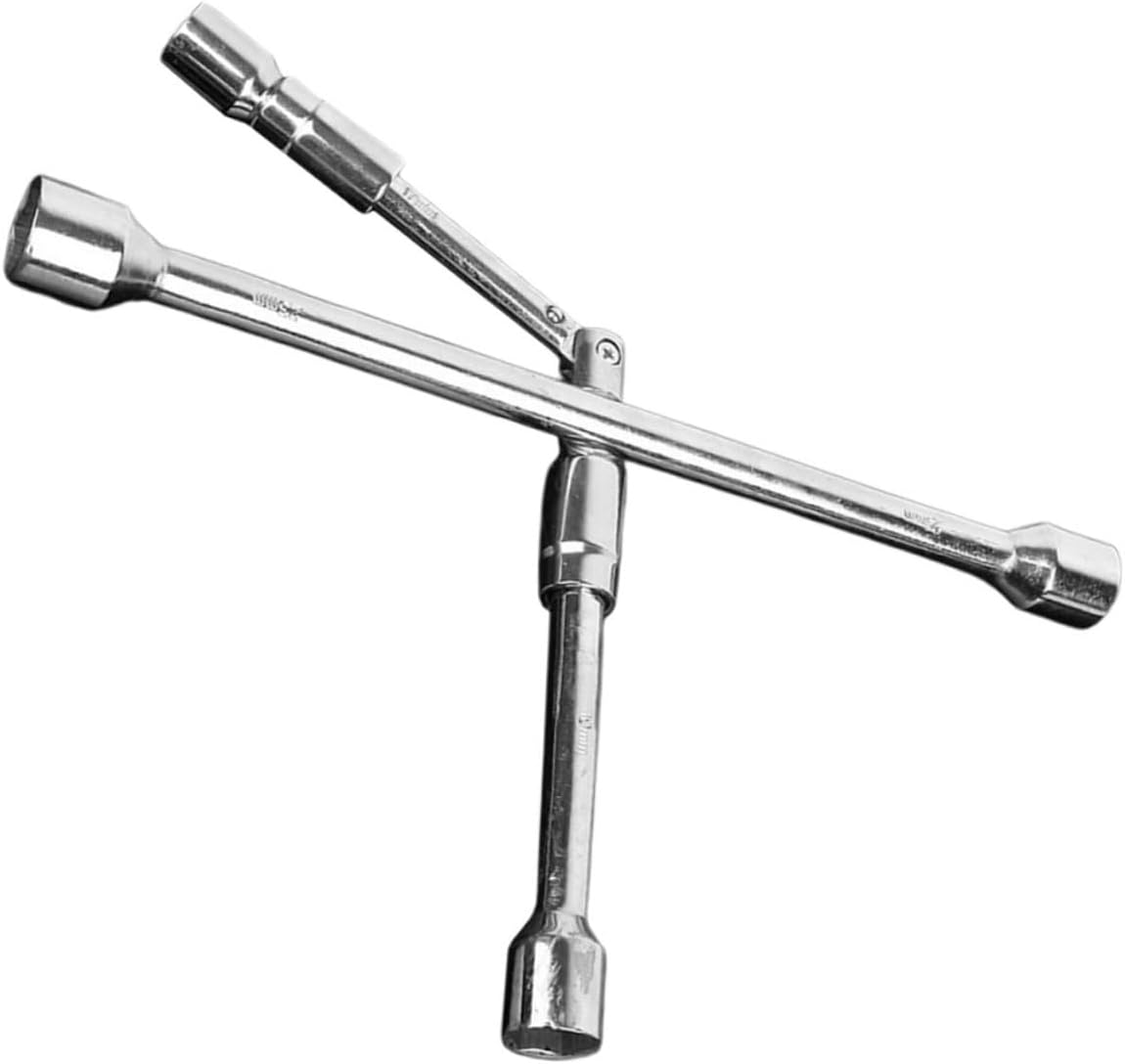 Folding Lug Wrench for Car Tire Lug Nut Remover Compact Tire Wrench 4-way Spanner
