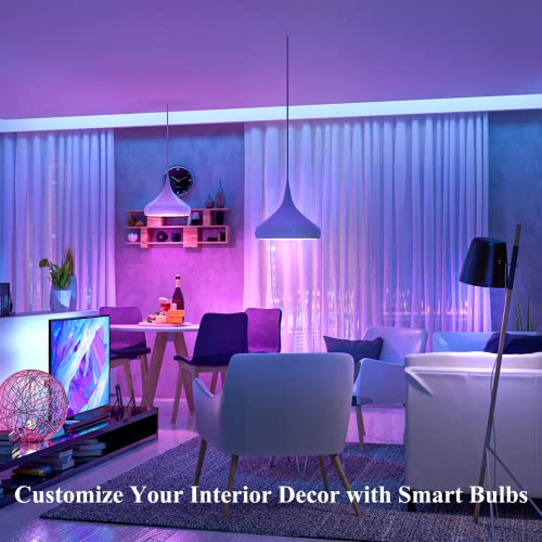 DiCUNO White Filament A60 LED Smart Bulb E27, 5W Dimmable Smart Connected WiFi Clear Light Bulb, 450LM, Works with Alexa - Image 4