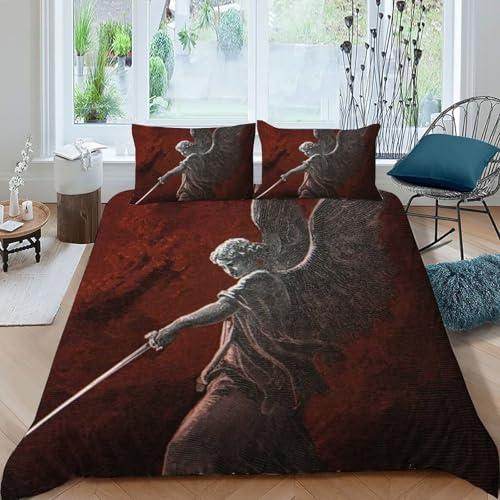 Housse de couette King microfibre imprimé 3D avec ses taies