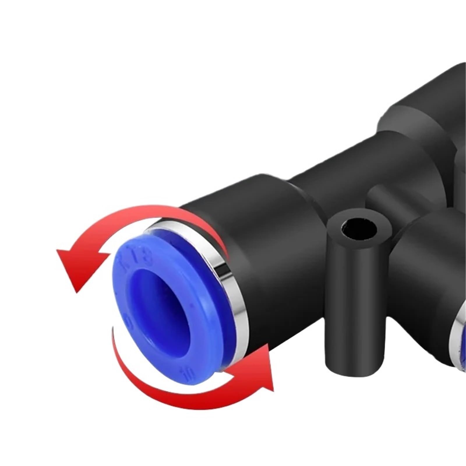 100 conectores de aire PE PY 4, 6, 8, 10, 12 mm, conexión neumática rápida, conector de tubo de manguera de plástico de 3 vías (4 mm, 100 unidades), PY)
