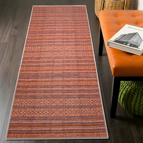 Sacred Artisans Washable 2x8 Runner Rug Non Slip for