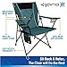 Kijaro Dual Lock Folding Camp Chair - Versatile Sports Chair With Locks Position for Outdoors - Cayman Blue Iguana