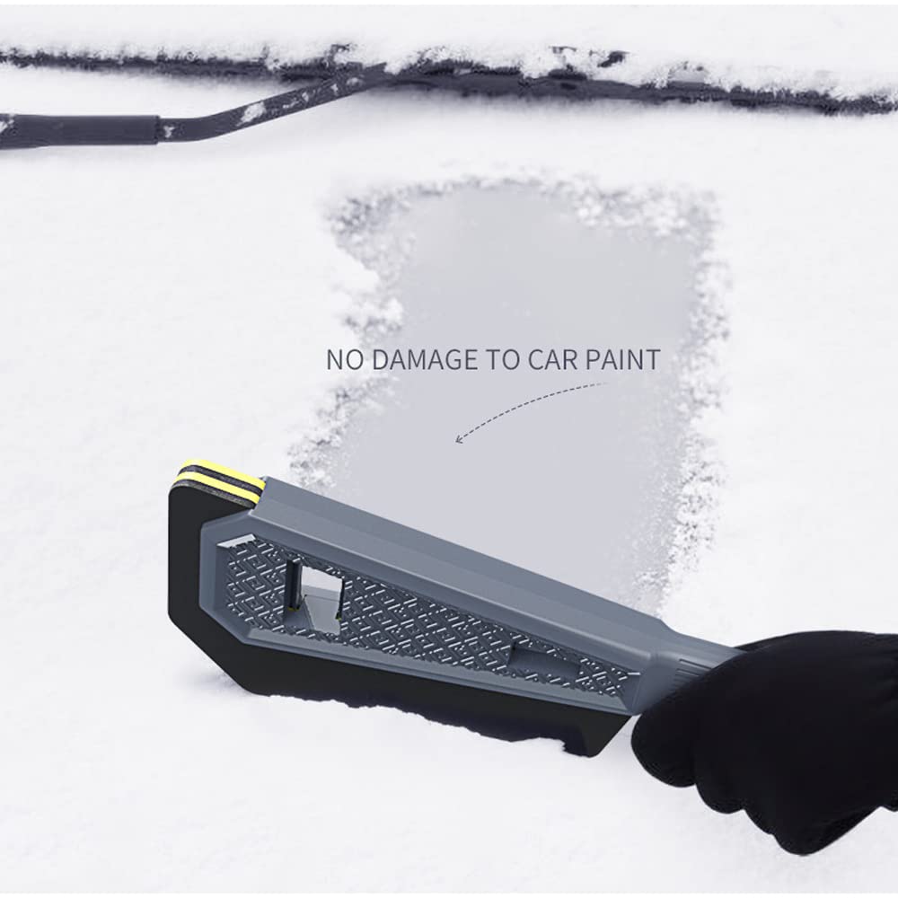 Pelle à Neige de Voiture grattoir à Glace 3 en 1 détachable Multifonctionnel Pare-Brise Brise-Glace Hiver Neige Brosse Pelle Voiture déneigeur Tout-Terrain