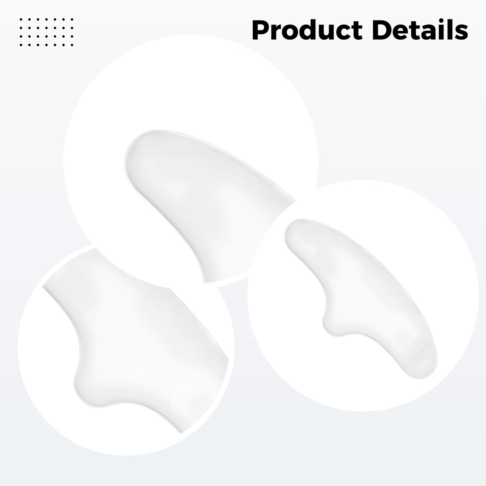 8 patchs en silicone pour le front, patchs réutilisables lissants pour rides et ridules, transparents pour usage de nuit, couvrance complète du front, effet raffermissant