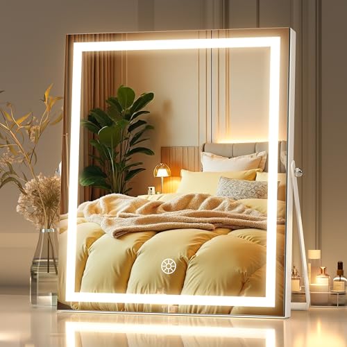 Espejo de maquillaje rectangular con luces MINISO