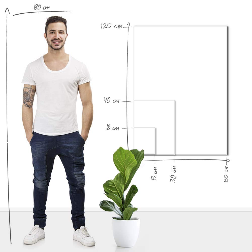 Quadro Senza Cornice immagine del titolare clip 50 x 70 cm vetro acrilico