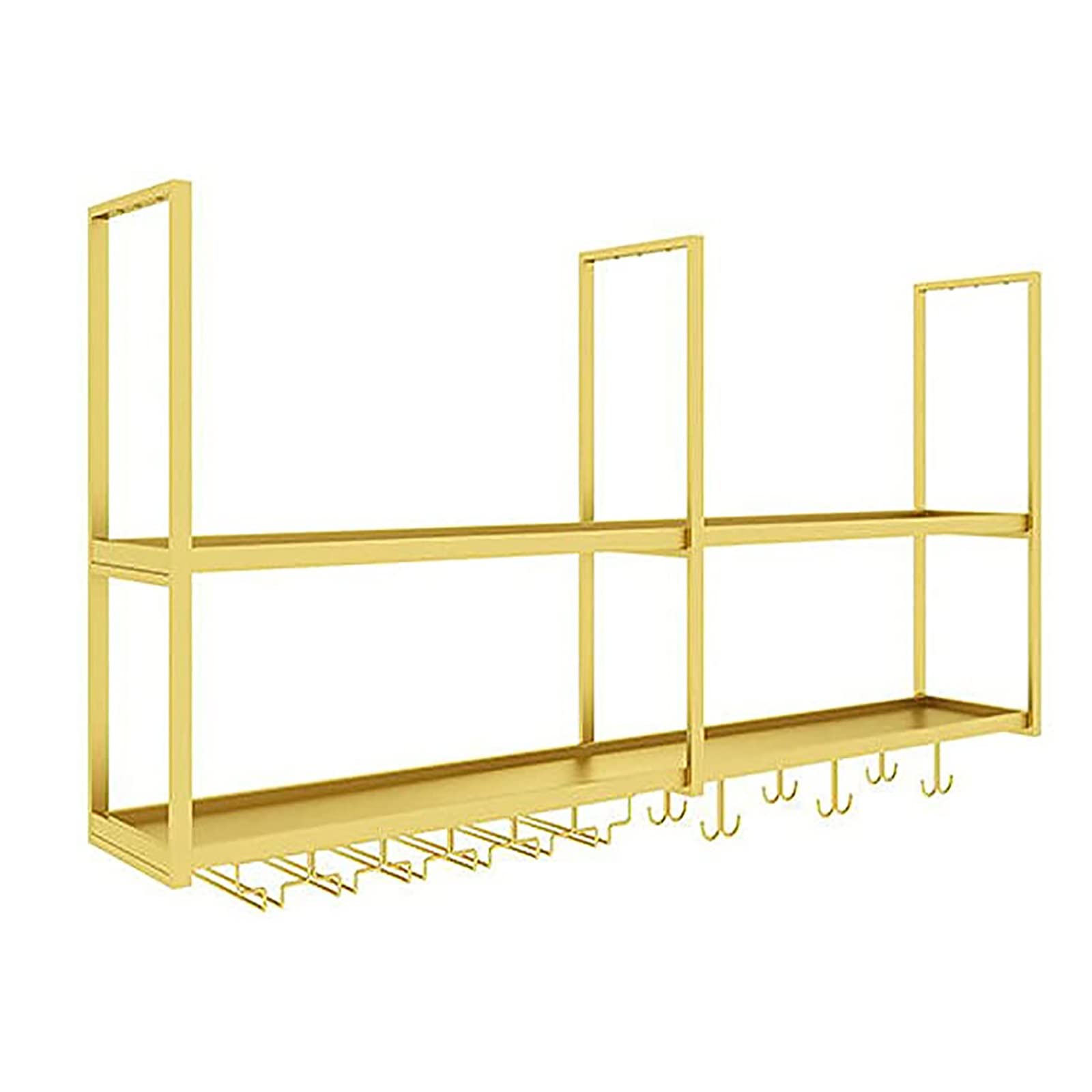 Porte-Bouteilles de Plafond Métal Or DASHADAO pour Rangement Verres