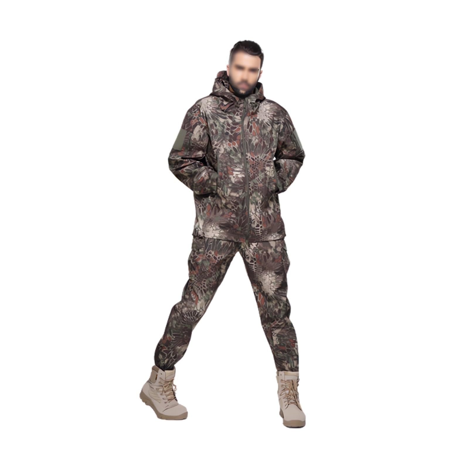 Tute Da Sci Da Uomo Due Pezzi, Set Di Tute Da Sci Da Uomo Mimetiche Isolate Antivento Impermeabili Con Cintura, Abbigliamento Da Alpinismo Ampio E Isolante Alla Moda, Per Lo Sci