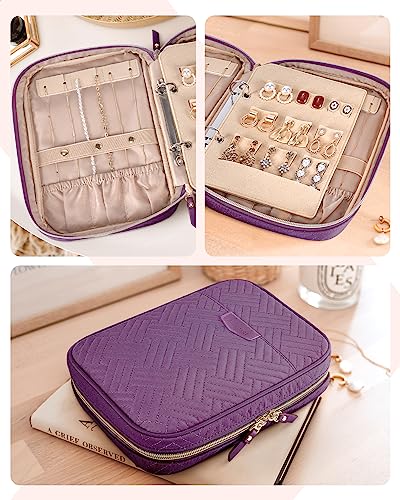 BAGSMART Jewelry Rolls Travel Jewelry Case Transparent Travel Jewelry Organizer Storage Jewelry Roll Bags Clear Booklet Jewelry Rolls Zipper Pouch Bag for Necklaces, Earrings, Bracelets - Image 7
