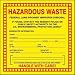Accuform Signs MHZW20PSP Adhesive Coated Paper Hazardous Waste Label, Legend "HAZARDOUS WASTE - FEDERAL LAWS PROHIBIT IMPROPER DISPOSAL...HANDLE WITH CARE!", 6" Length x 6" Width, Red/Black/Yellow (Pack of 25)