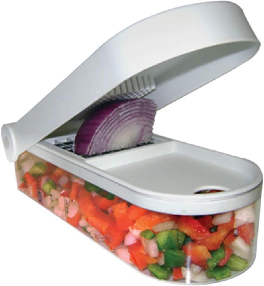 Magic Vegetable Chopper & Slicer | Two Interchangeable Blades, Capture Tray and Easy-Cleaning Tool | Perfect for Vegetables, Salads, Onions and More | from Jean Patrique
