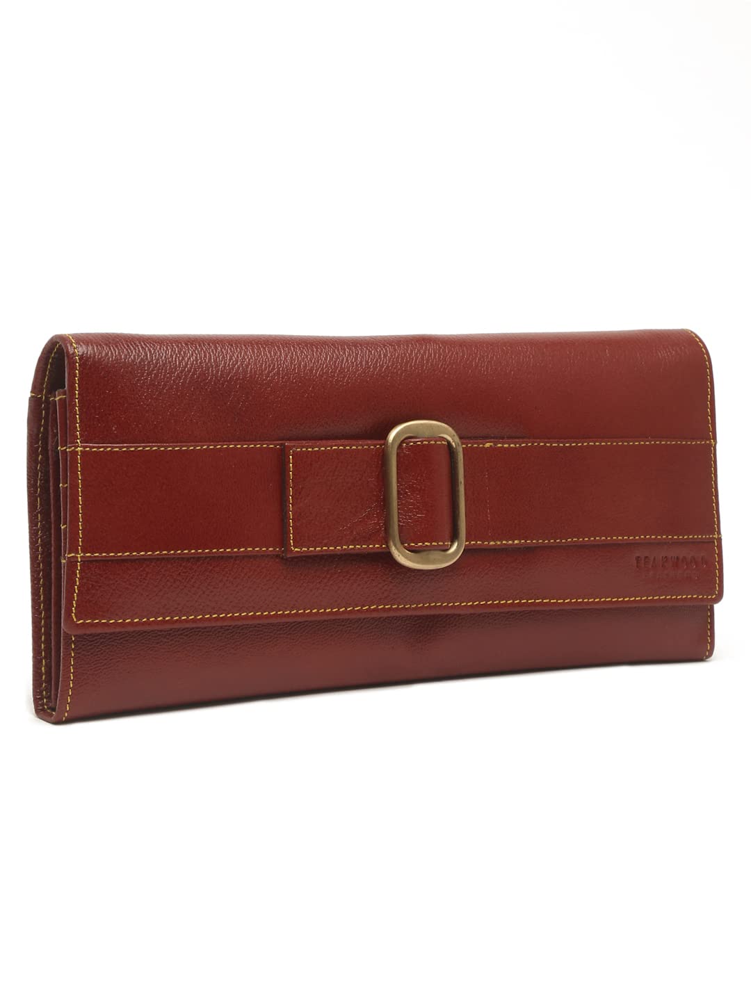 teakwood leathers Bifold Wallet for Women with Card Pocket, Ladies Purse with Zipper Pocket(RED)-picture-12