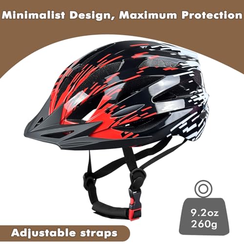 Road Bike Helmet Adult Men & Women, Adjustable Lightweight Design (22-24.5 Inches) - Vented, Removable Visor & Reflective White, for Day and Night Commuting & Sports | CPSC Certified - Image 5