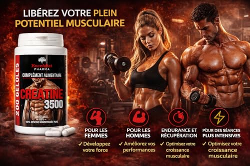 Créatine Monohydrate gélules pour optimiser vos séances de pre workout
