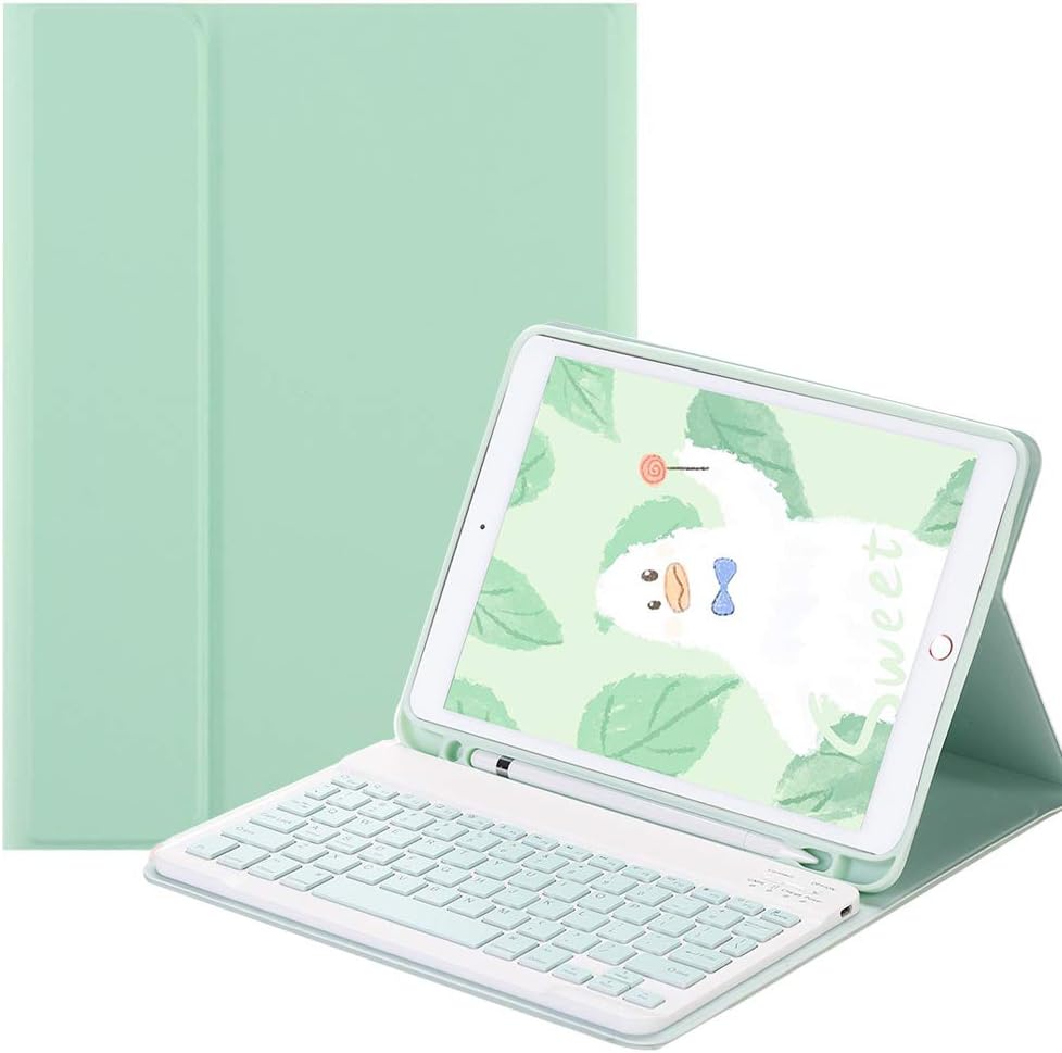 Keyboard Case for iPad Pro 12.9 inch 2022, Keyboard for 12.9-inch iPad Pro - 6th Generation, 5th/4th/3rd Gen, Lightweight Smart Cover with Magnetically Detachable Keyboard, Green