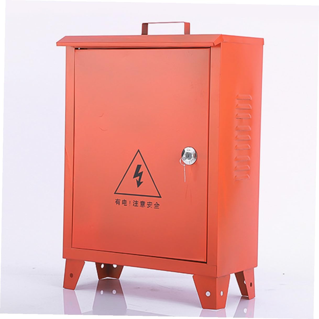 COHEALI Small Weatherproof Breaker Box Portable Iron Distribution Panel 250x300x180mm Electrical Housing for Construction Site Temporary Power